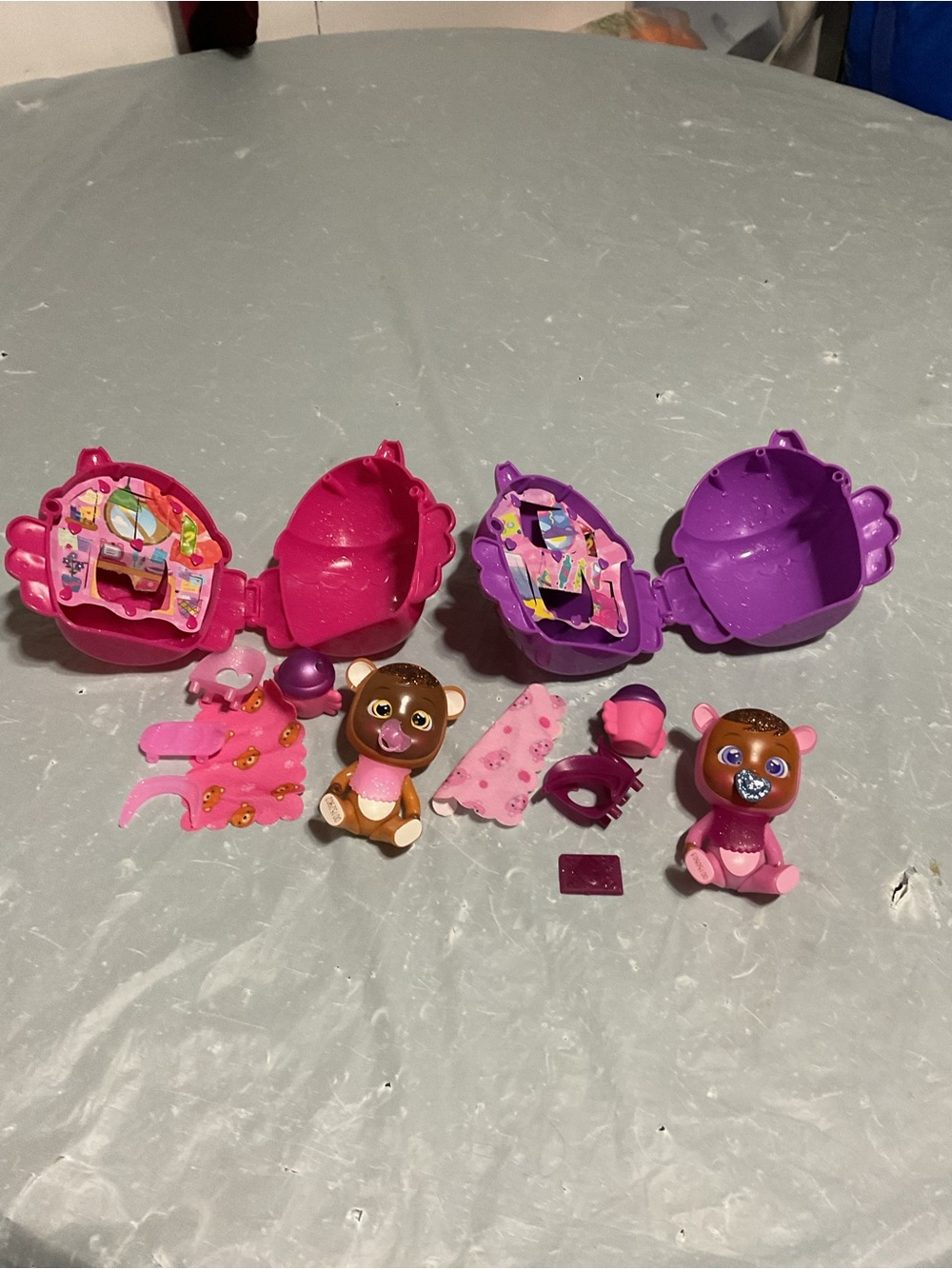 Mini Surprise Bear Doll Playset - Pink & Purple